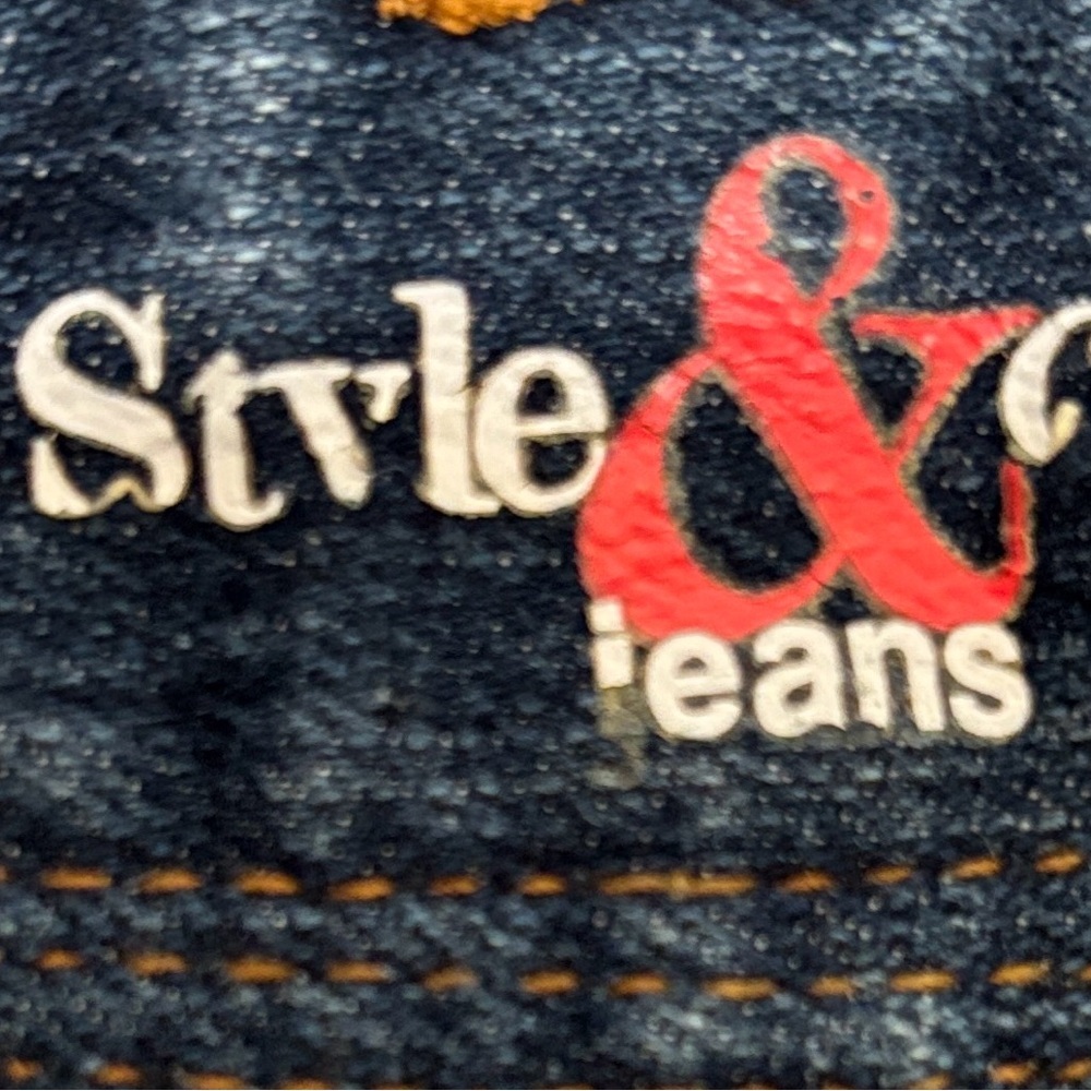 Style & Co Flared Jeans, Size 10, Blue Denim - Picture 4 of 9